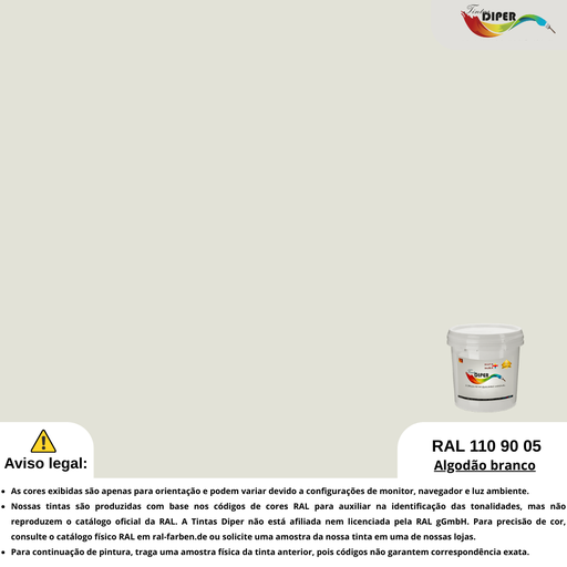 RAL 110 90 05 (P) Algodão branco