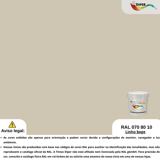 RAL 070 80 10 (T) Linho Bege