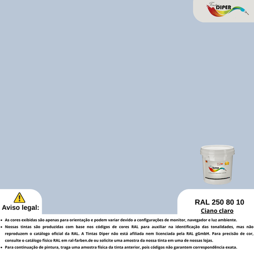 RAL 250 80 10(T)Ciano claro