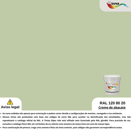 RAL 120 80 20 (T) Creme de abacate