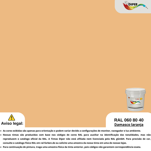 RAL 060 80 40 (T) Laranja damasco