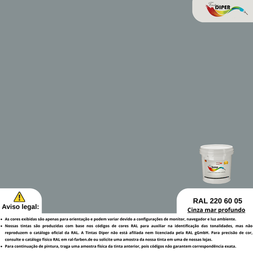 RAL 220 60 05 (D) Mar profundo cinza
