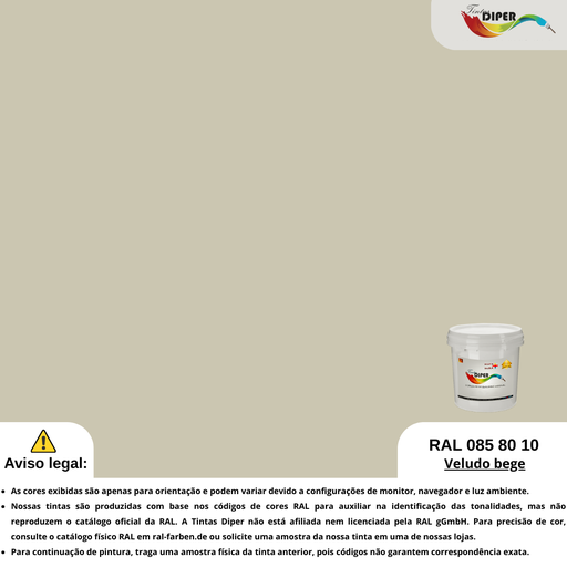 RAL 085 80 10(P)Veludo bege