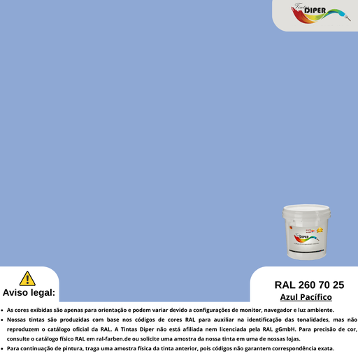 RAL 260 70 25(T)Azul Pacífico
