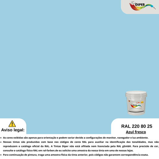 RAL 220 80 25 (P) Azul Fresco