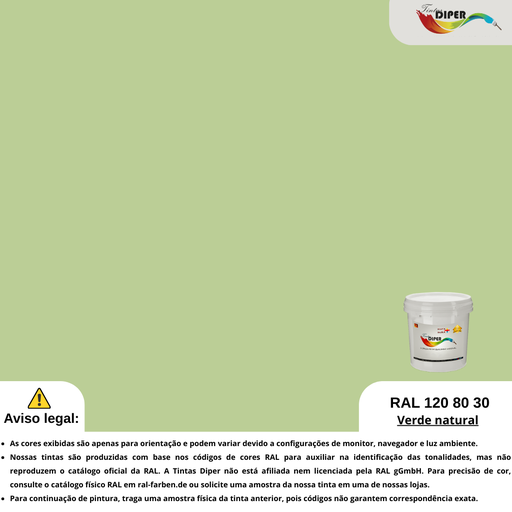 RAL 120 80 30(T)Verde natural