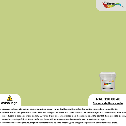 RAL 110 80 40 (D) Sorvete de limão verde