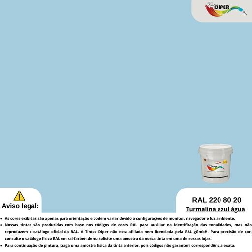 RAL 220 80 20(P)Turmalina azul suave