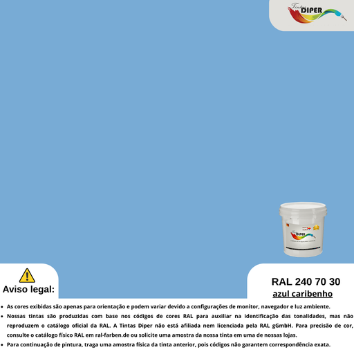 RAL 240 70 30(D)azul caribenho