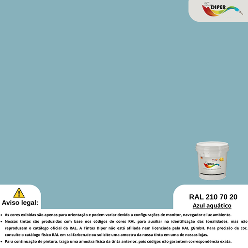 RAL 210 70 20(D)Azul água
