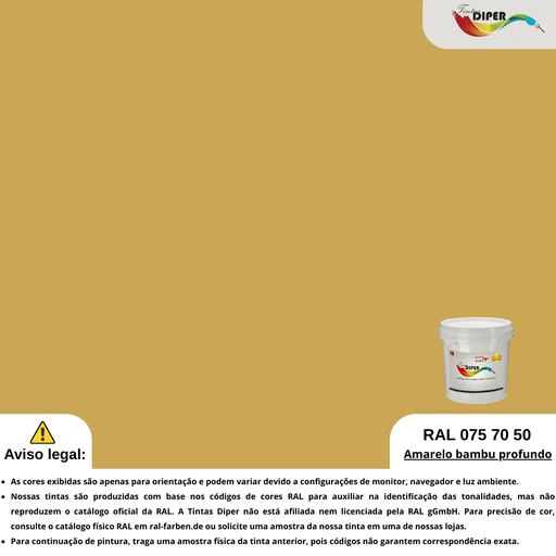 RAL 075 70 50 (D) Amarelo bambu profundo