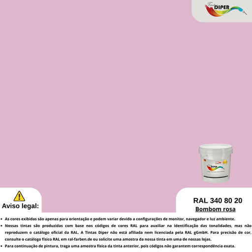 RAL 340 80 20 (T) Rosa bombom