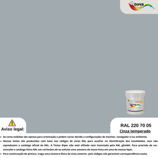 RAL 220 70 05 (T) Cinza temperado