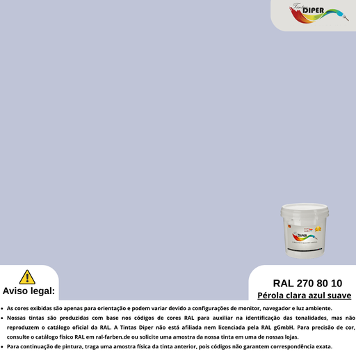 RAL 270 80 10(P)Pérola clara azul suave