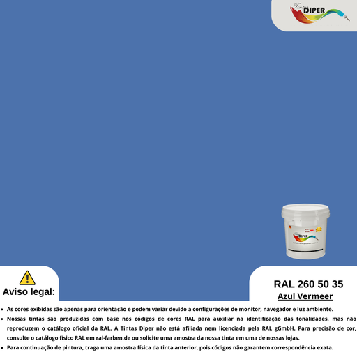 RAL 260 50 35(D)Azul Vermeer