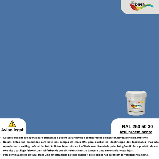 RAL 250 50 30 (DD) Azul proeminente