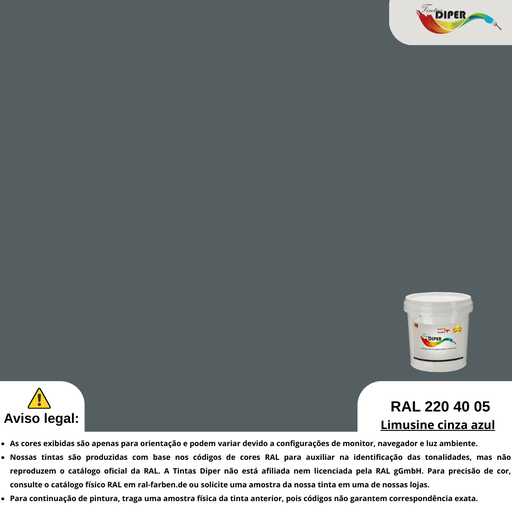RAL 220 40 05 (DD) Limusine cinza azul