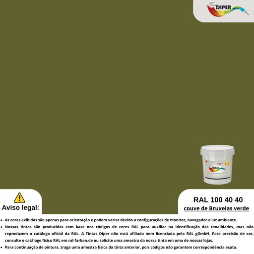 RAL 100 40 40 (DD) Couve de Bruxelas Verde