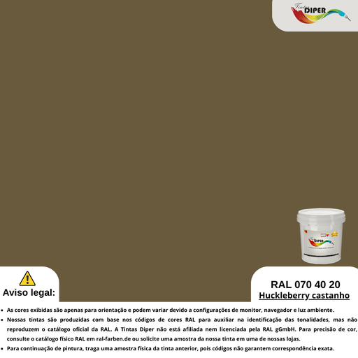 RAL 070 40 20(DD)Huckleberry marrom