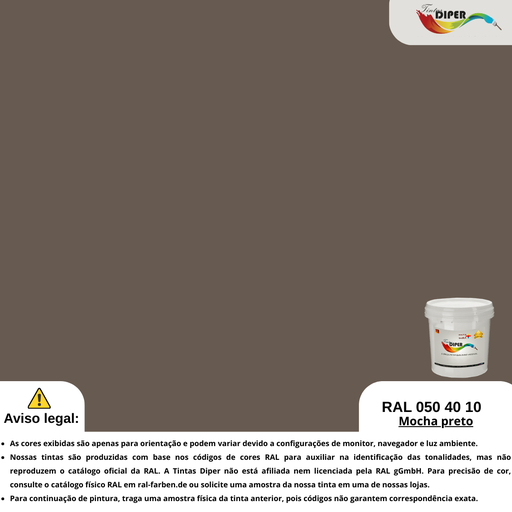 RAL 050 40 10 (DD) Mocha Preto