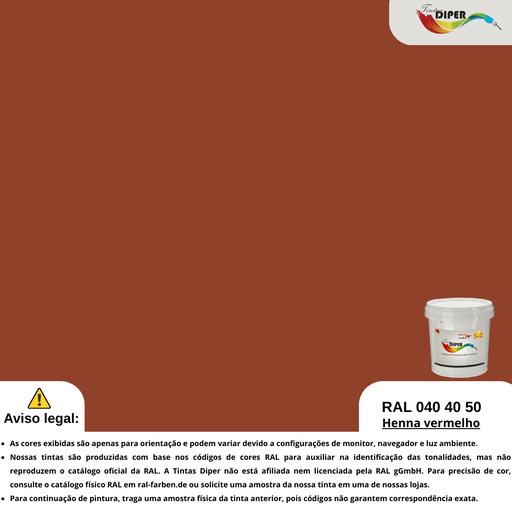 RAL 040 40 50 (D) Hena Vermelha