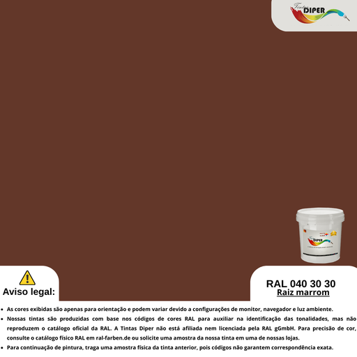 RAL 040 30 30 (DD) Raiz Marrom