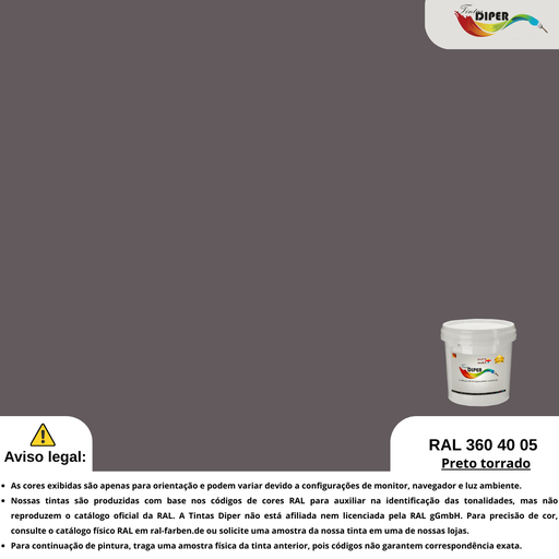 RAL 360 40 05 (DD) Preto Assado