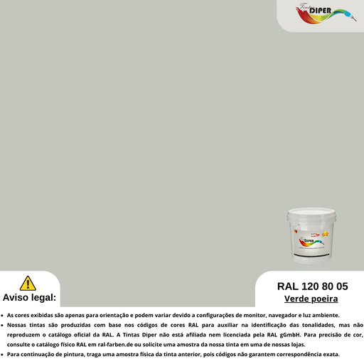 RAL 120 80 05(P)Poeira verde
