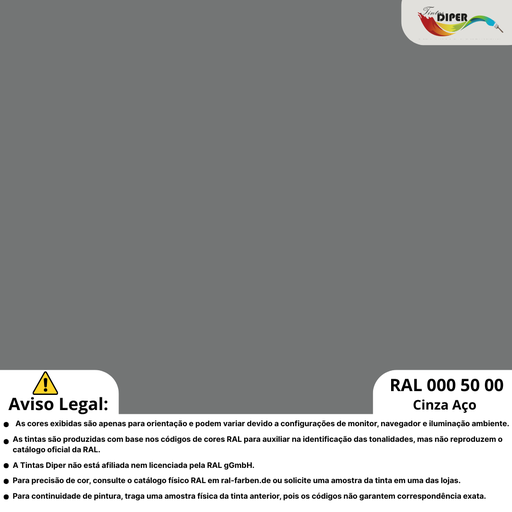 RAL 000 50 00(D) Cinza Aço