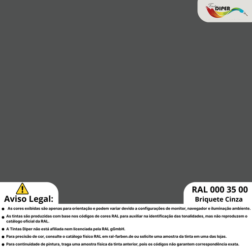 RAL 000 35 00(D) Briquete Cinza