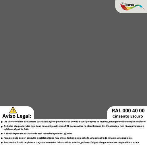 RAL 000 40 00(D) Cinzento Escuro